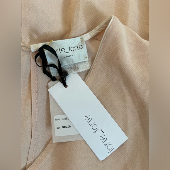 Forte Forte Tied Waist Neutral Flowy Dress 9368 Size XS Yogurt - Picture 2 of 4